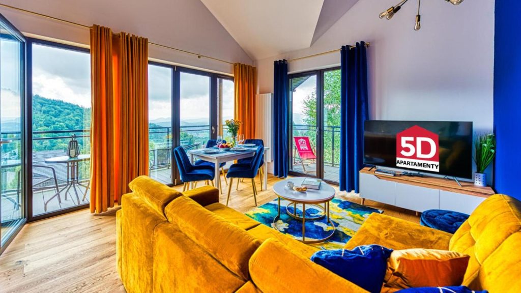 Apartament Penthaus Dwupoziomowy z Klimatyzacją i 2 Łazienkami – 5D Apartamenty