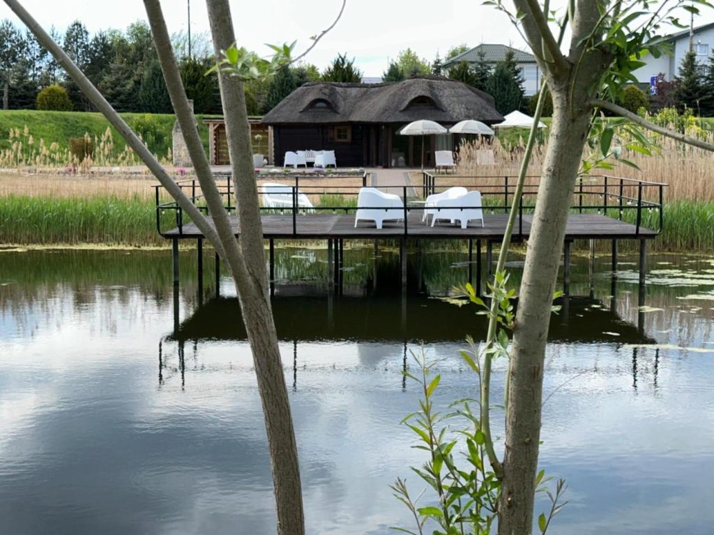 Cabin by the pond