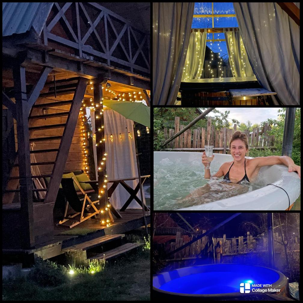 Drewniany domek z opcją prywatnego jakuzzi