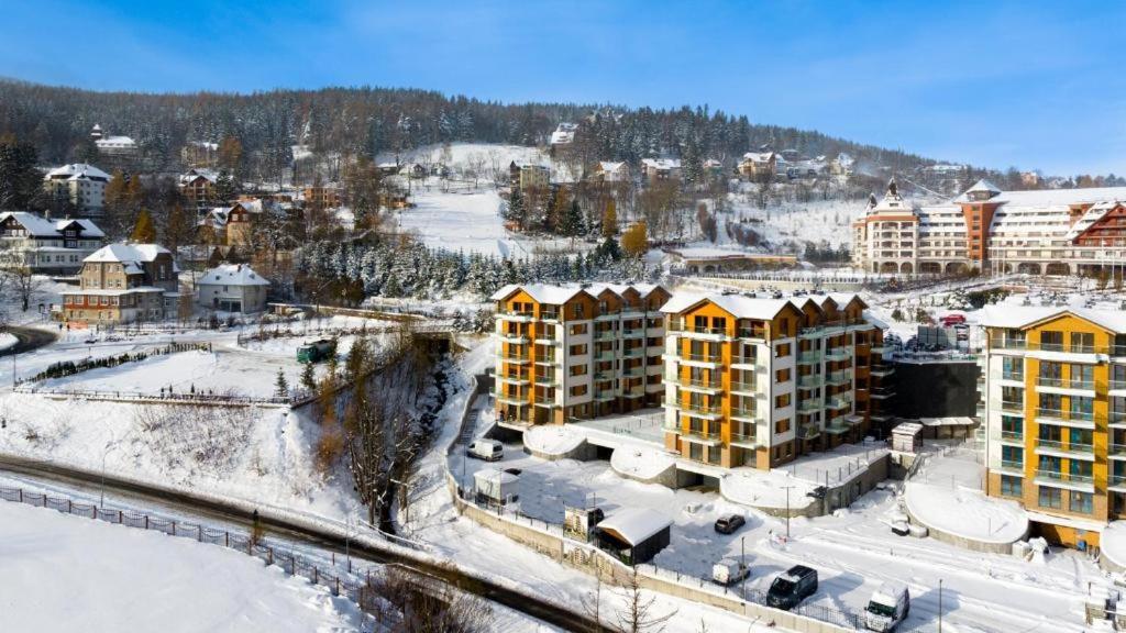 Residenz Kąpielowa – widok na Śnieżkę